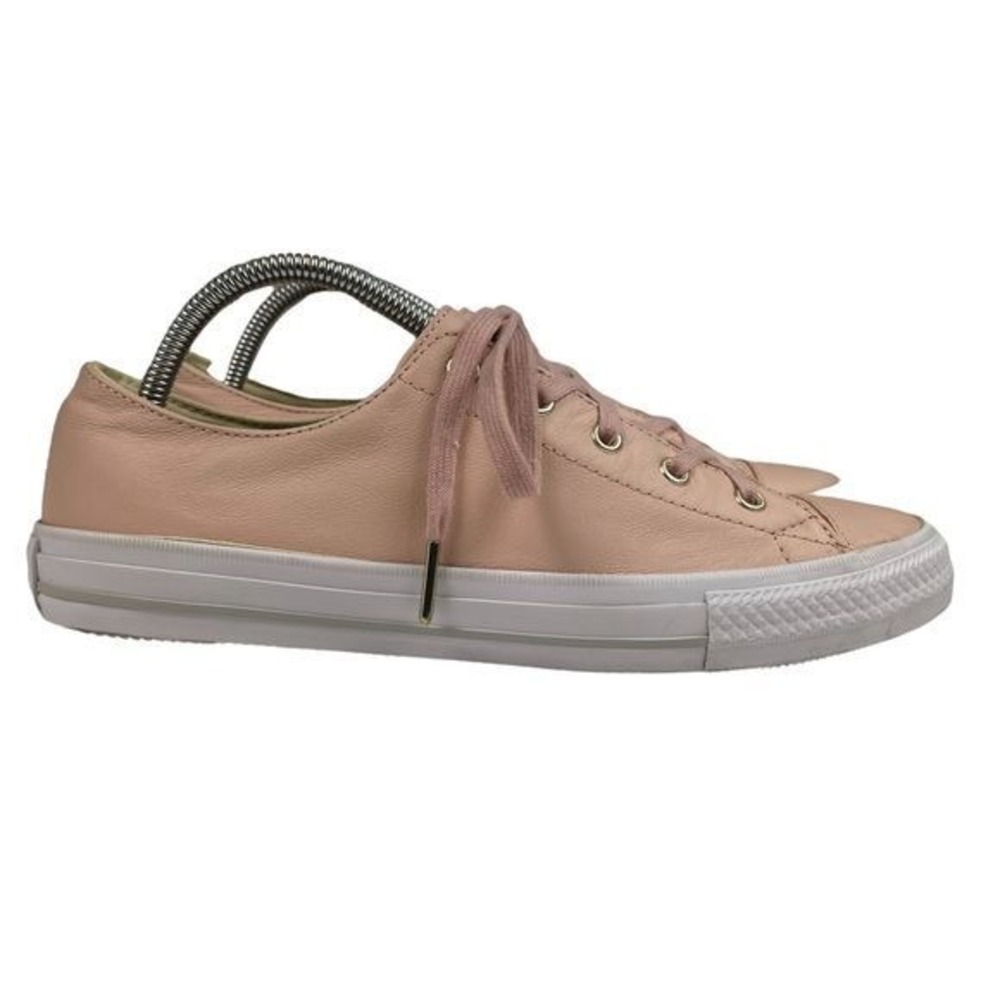 Converse Sneakers Womens Size 9.5 All Star‎ Pink Leather Low Top Shoes